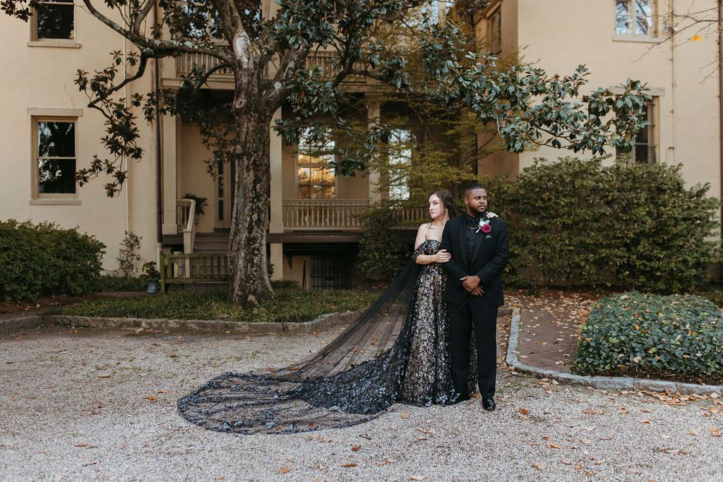 Alissa and CJ during their wedding celebration