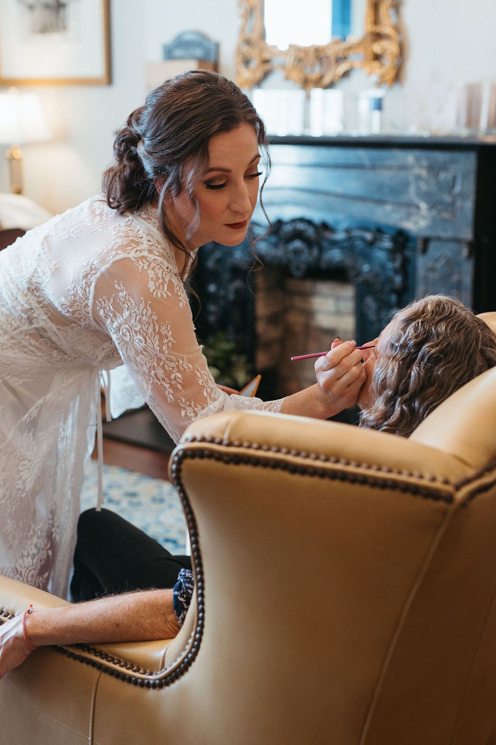 Alissa and CJ, captured candidly on their wedding day