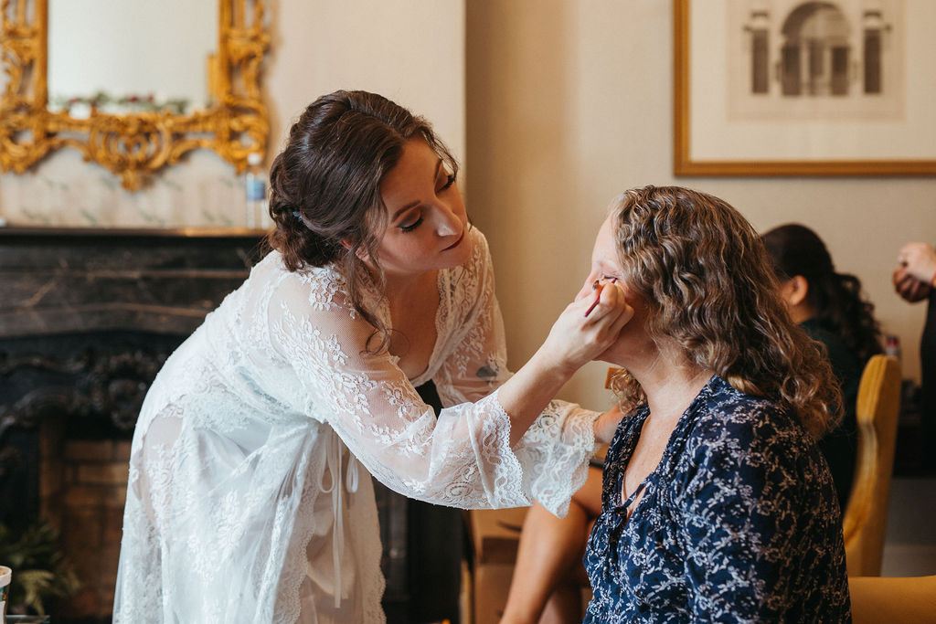 Alissa and CJ, captured candidly on their wedding day