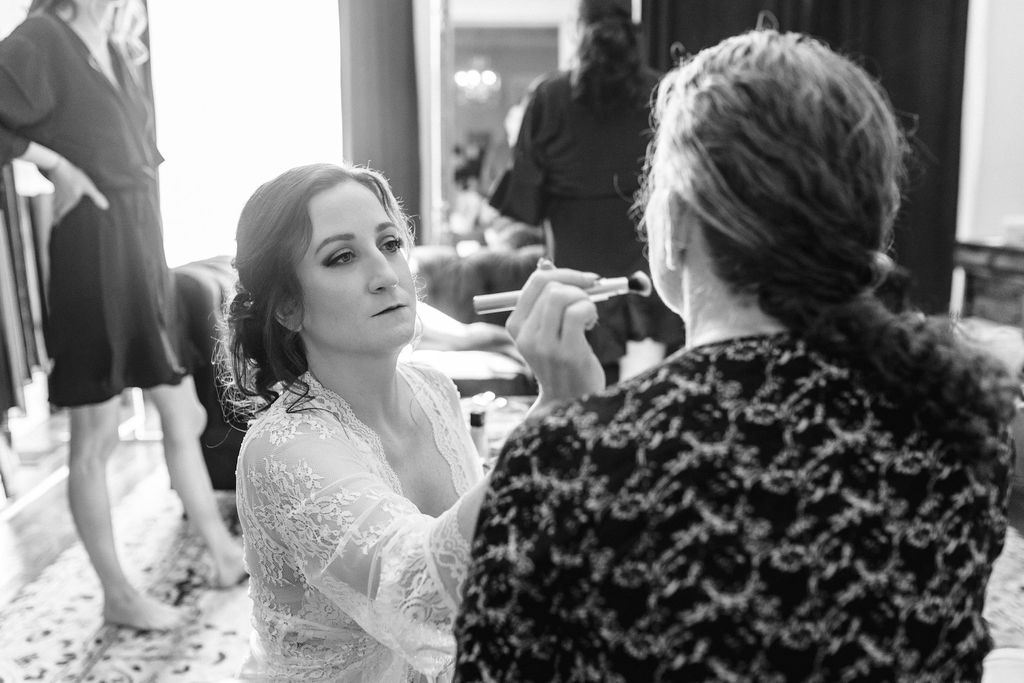 Alissa and CJ, captured candidly on their wedding day