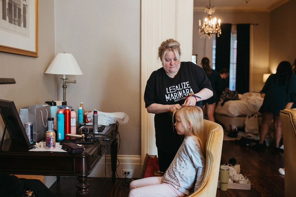 a quiet moment from Alissa and CJ's wedding