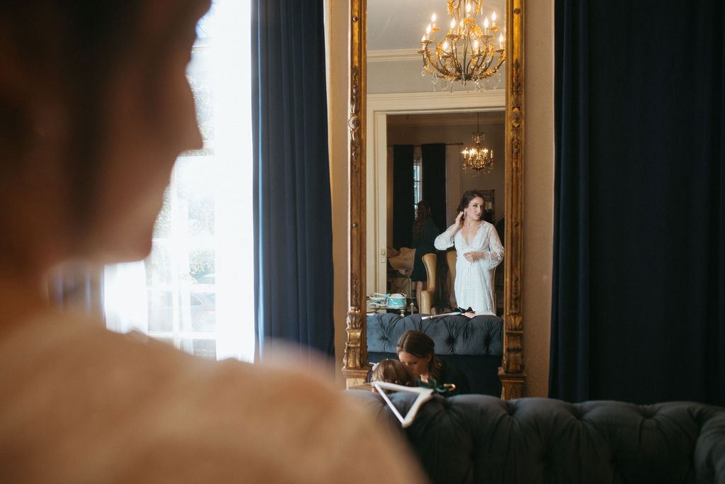 Alissa and CJ, captured candidly on their wedding day