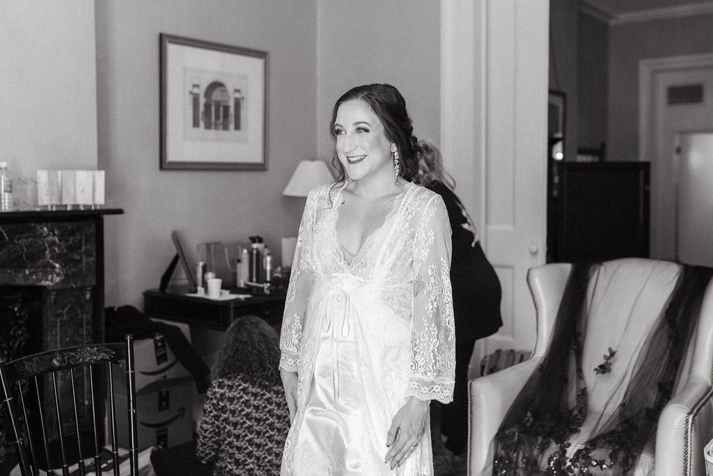 a quiet moment from Alissa and CJ's wedding