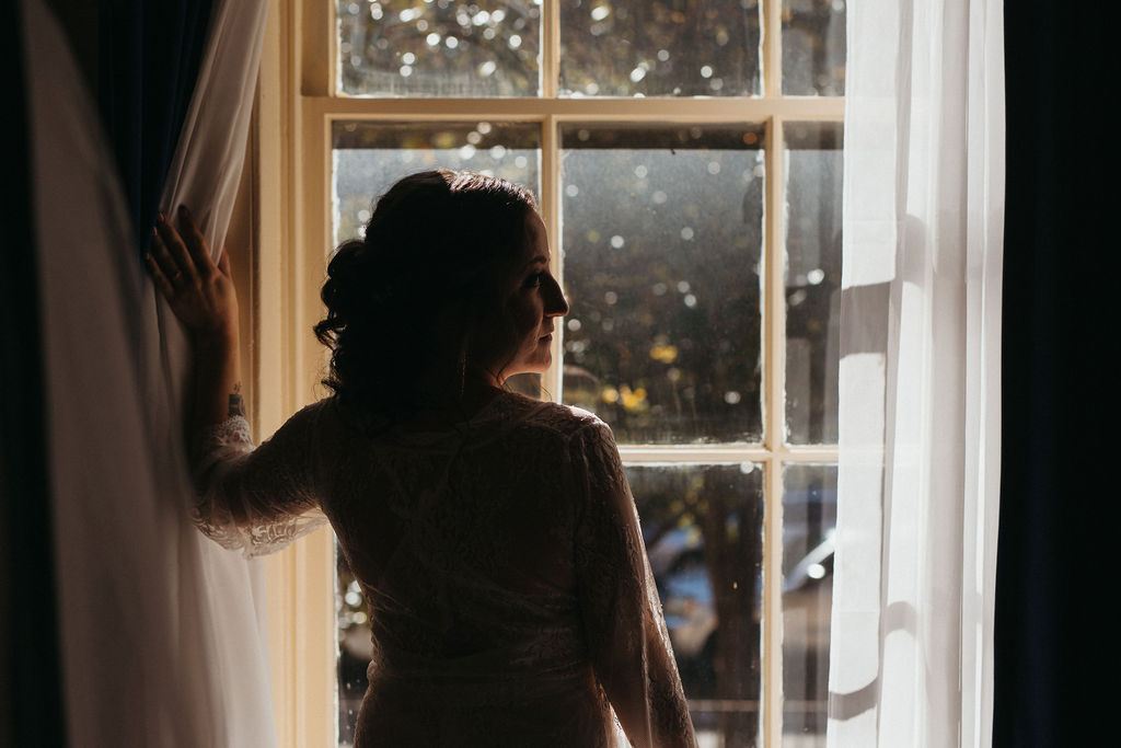 Alissa and CJ during their wedding celebration