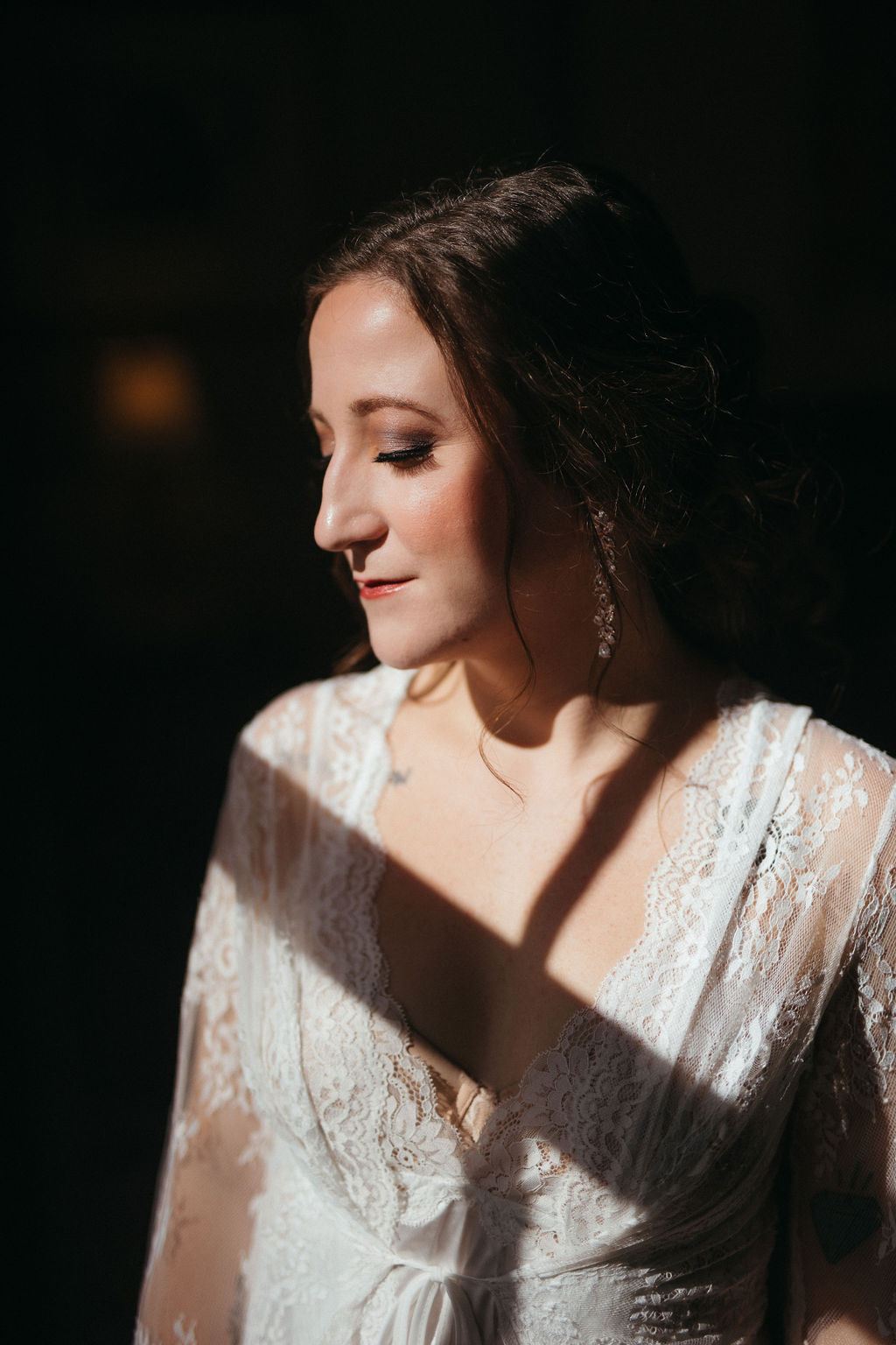 a quiet moment from Alissa and CJ's wedding