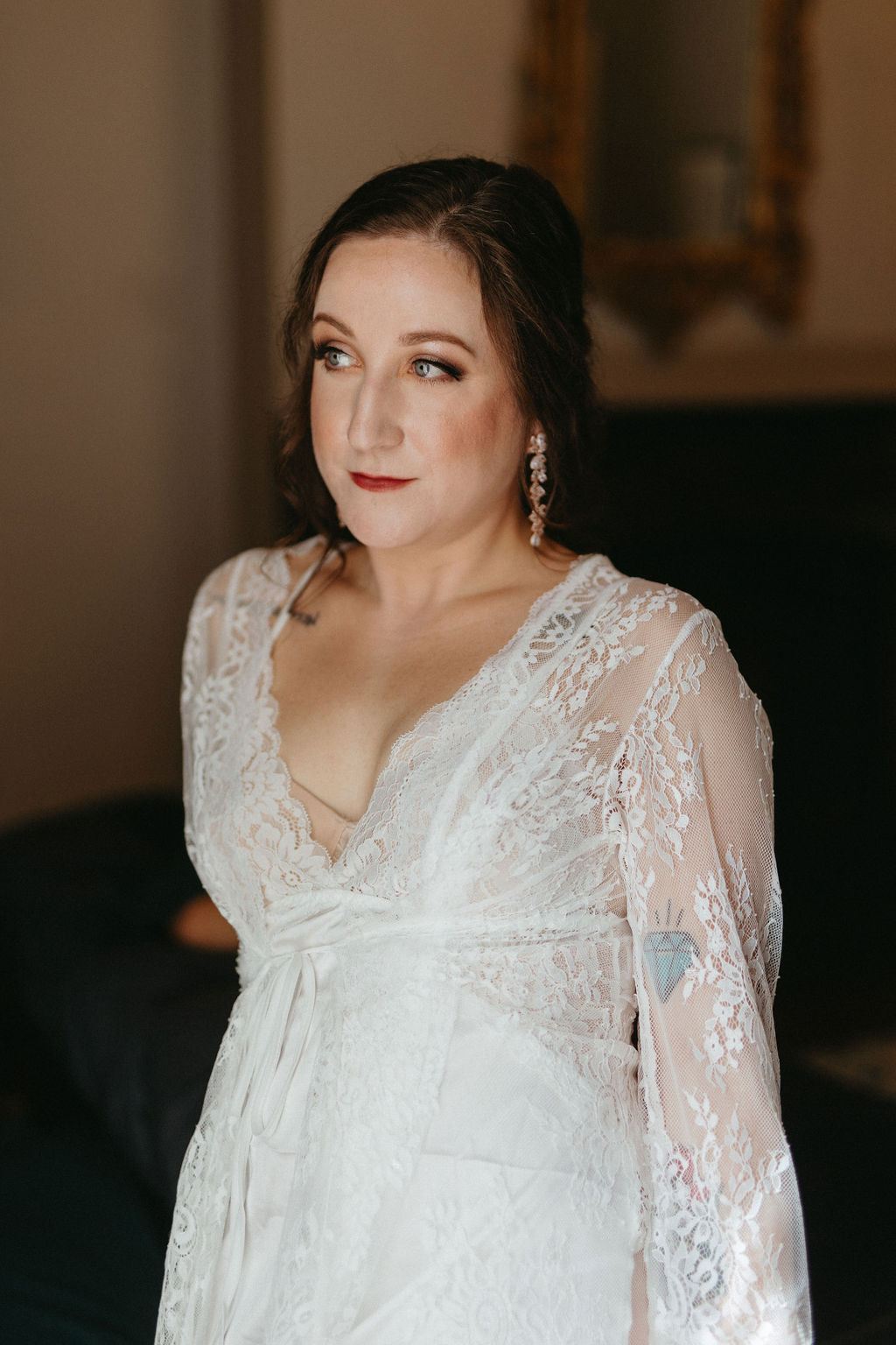 Alissa and CJ, captured candidly on their wedding day