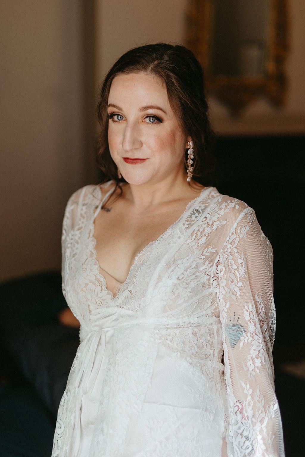 Alissa and CJ during their wedding celebration