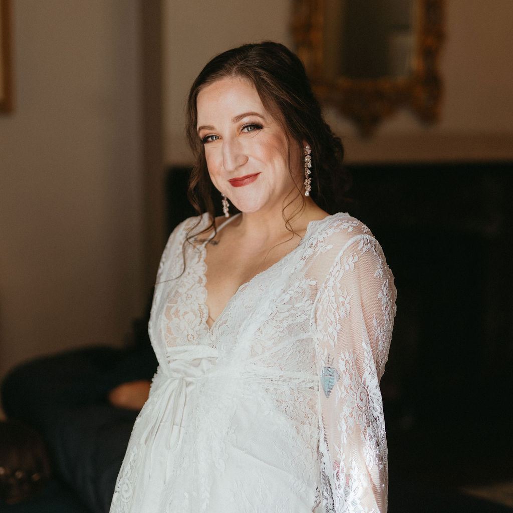 a quiet moment from Alissa and CJ's wedding