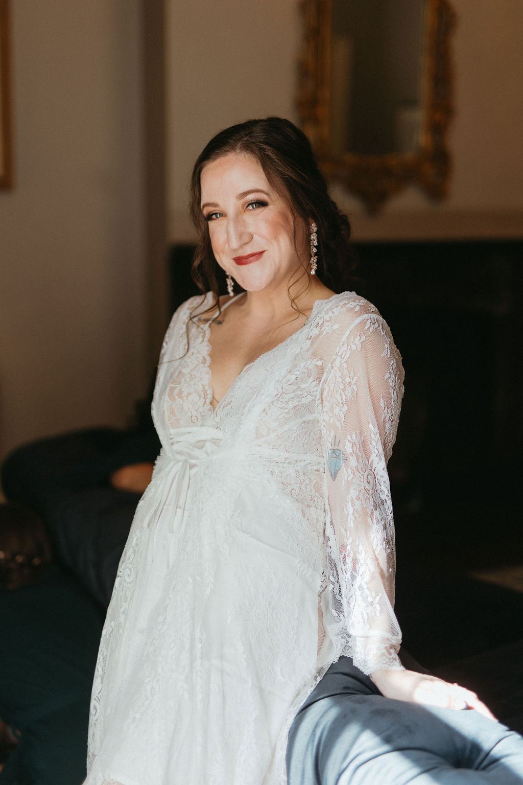 Alissa and CJ, captured candidly on their wedding day