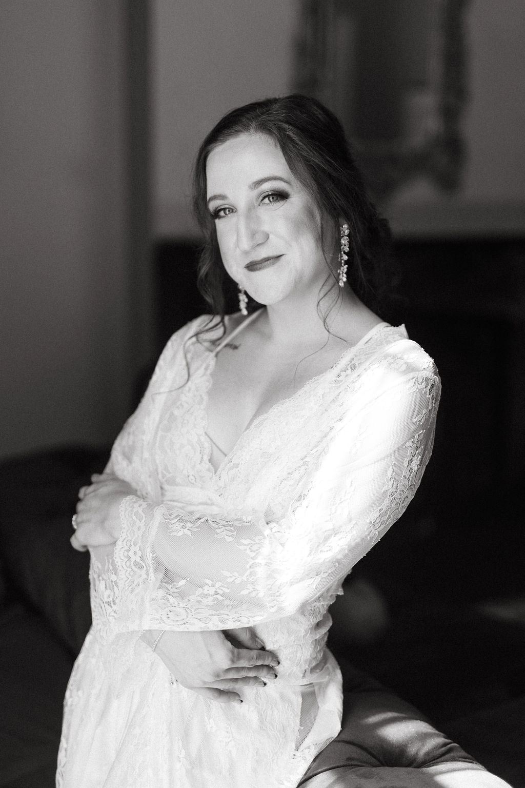 Alissa and CJ, captured candidly on their wedding day