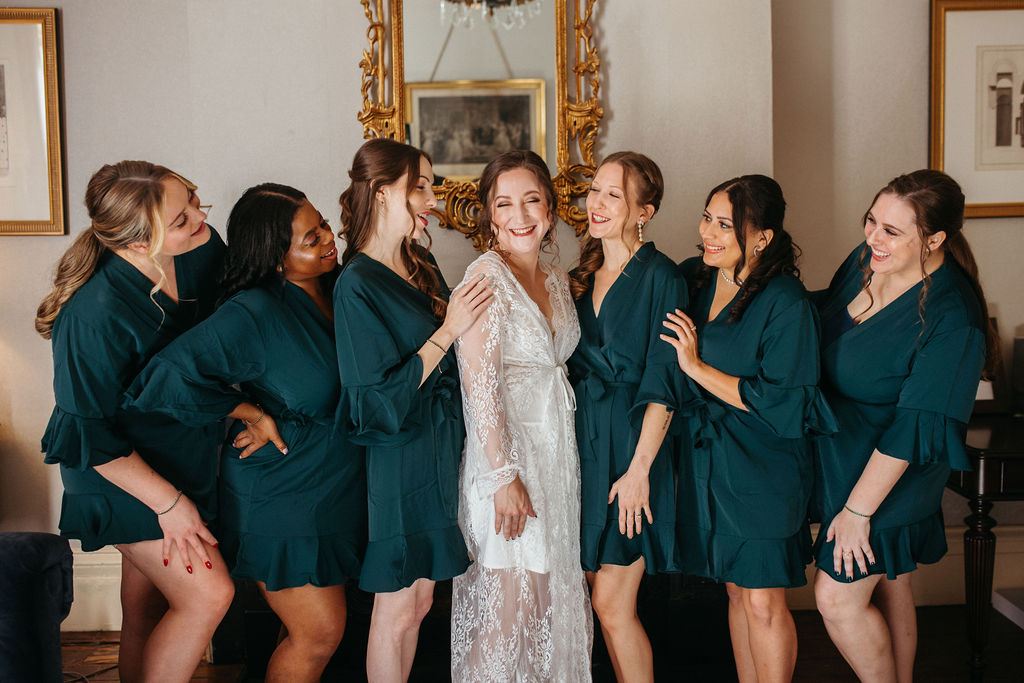 Alissa and CJ, captured candidly on their wedding day