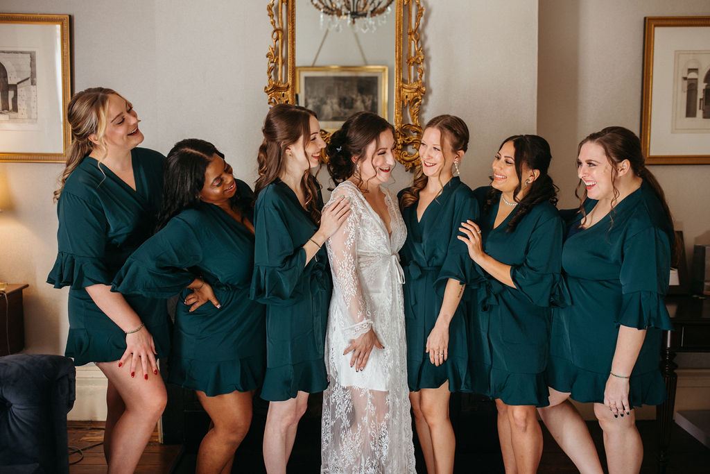 Alissa and CJ during their wedding celebration