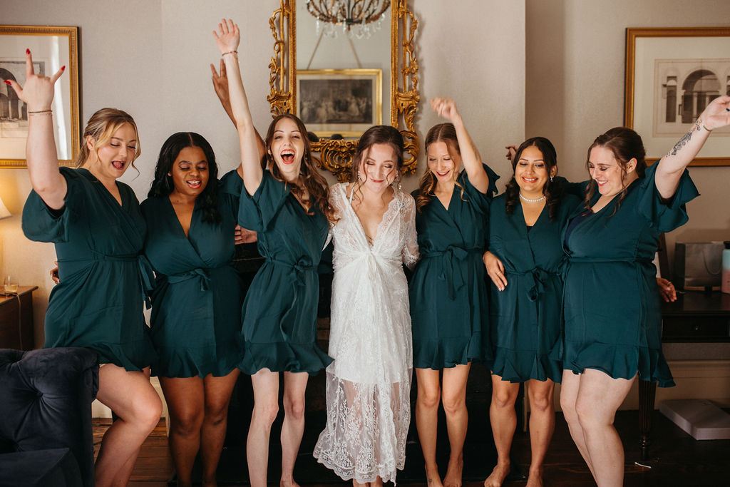 candid moment from Alissa and CJ's wedding day