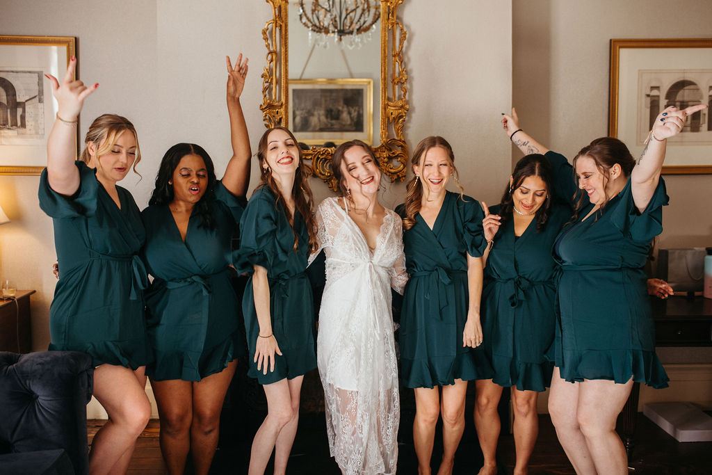 Alissa and CJ during their wedding celebration