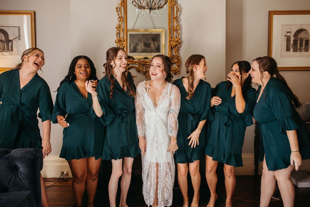 candid moment from Alissa and CJ's wedding day