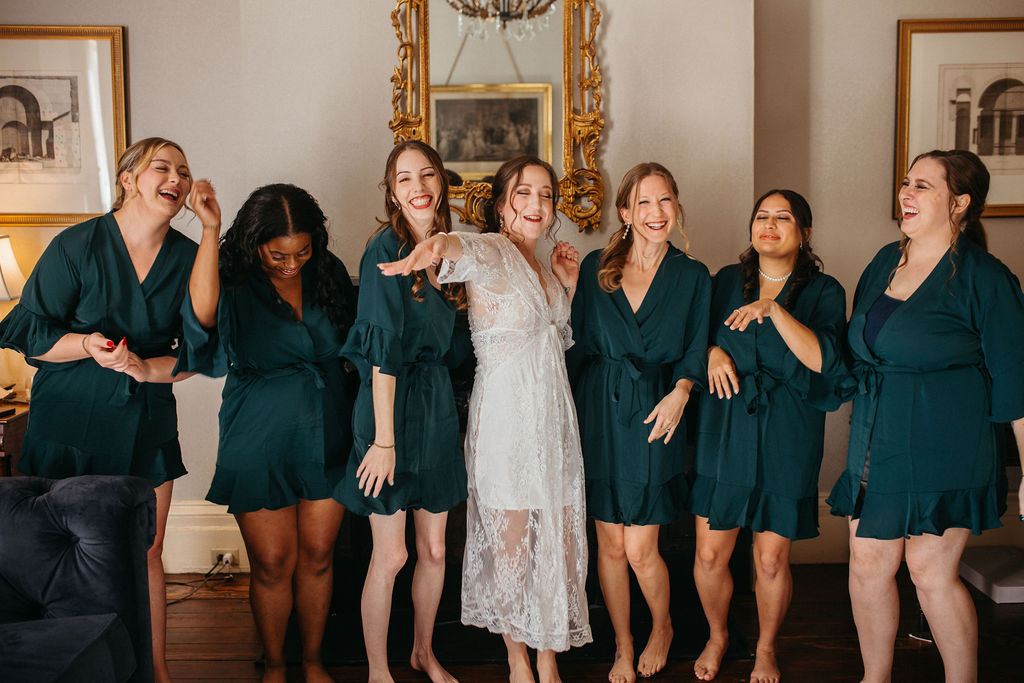 Alissa and CJ, captured candidly on their wedding day
