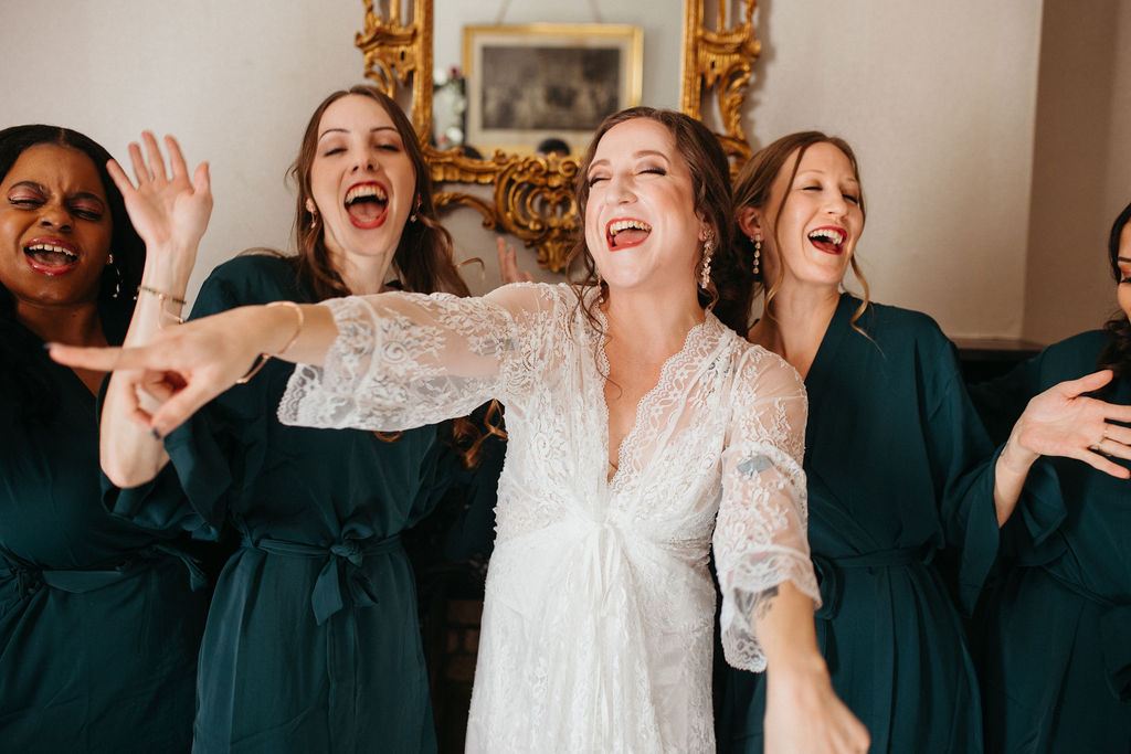 candid moment from Alissa and CJ's wedding day