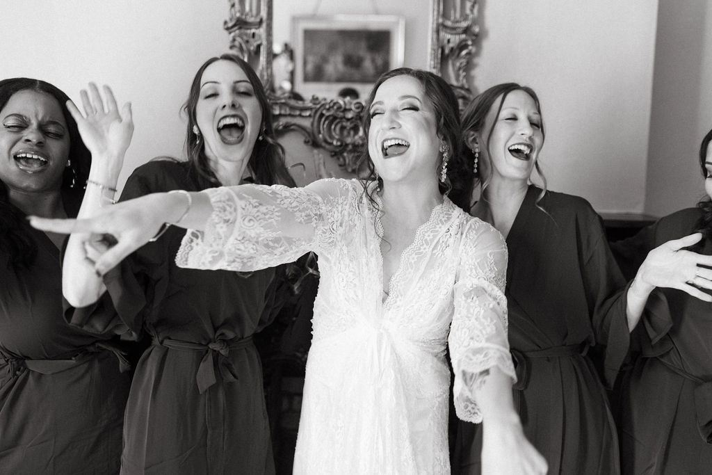 Alissa and CJ during their wedding celebration