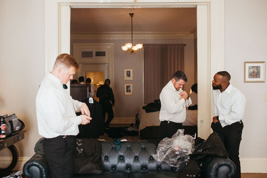 Alissa and CJ, captured candidly on their wedding day