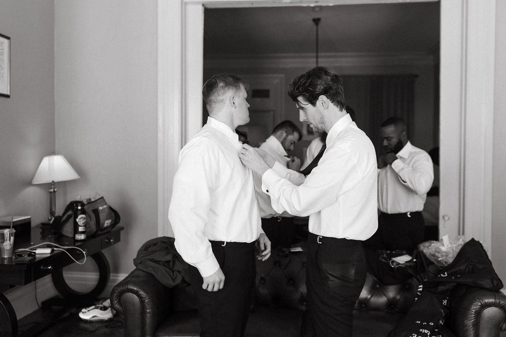 Alissa and CJ, captured candidly on their wedding day