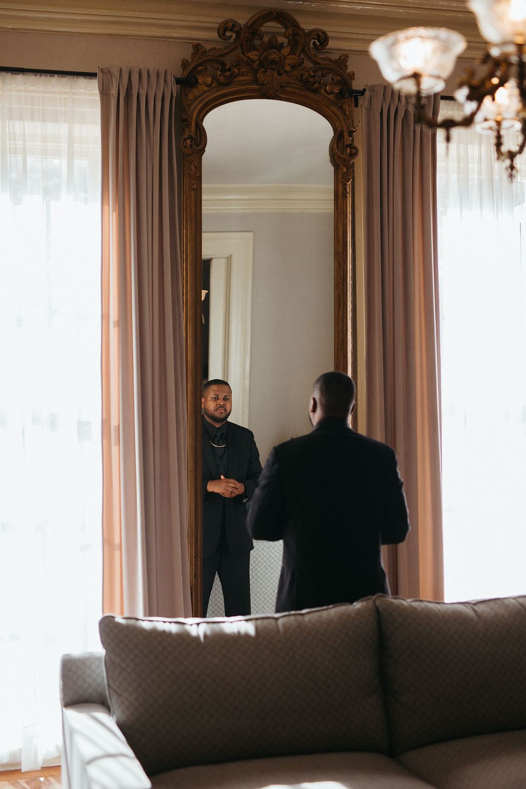 Alissa and CJ during their wedding celebration