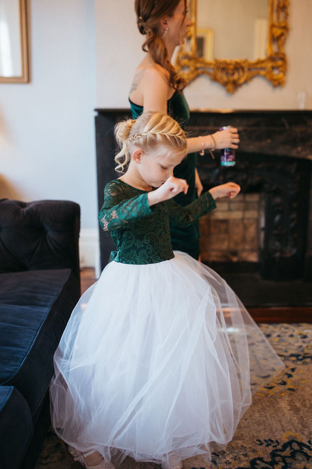Alissa and CJ, captured candidly on their wedding day