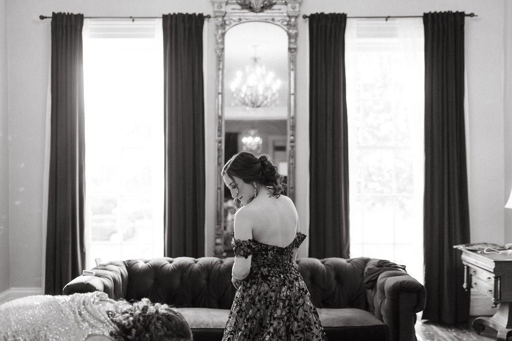 Alissa and CJ, captured candidly on their wedding day