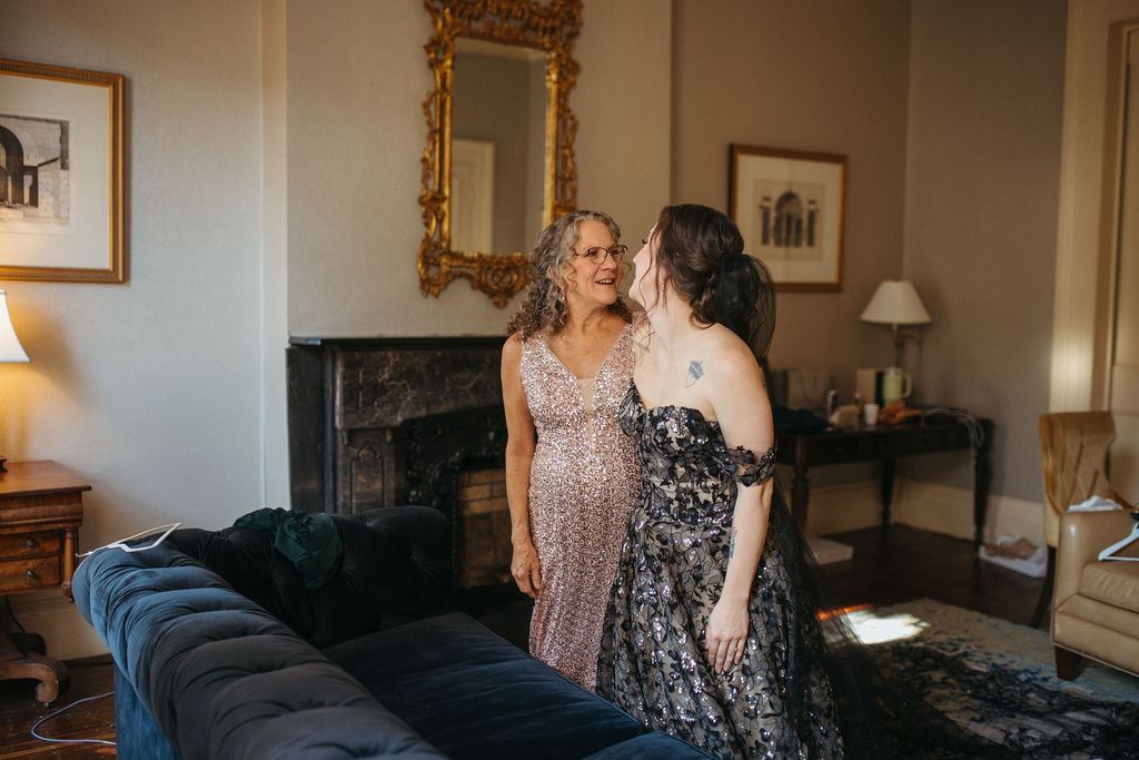 Alissa and CJ during their wedding celebration