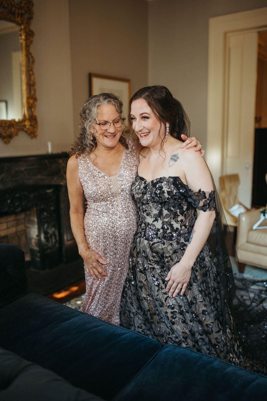 a quiet moment from Alissa and CJ's wedding