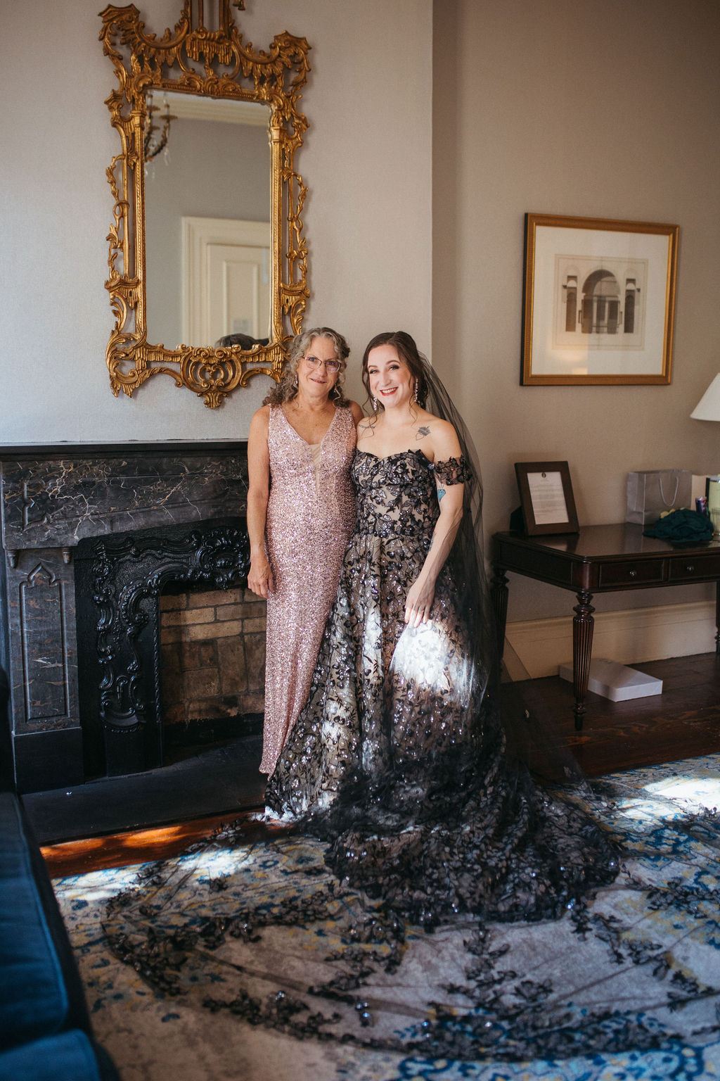 Alissa and CJ during their wedding celebration