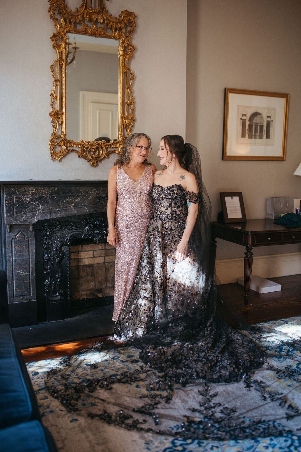 Alissa and CJ, captured candidly on their wedding day