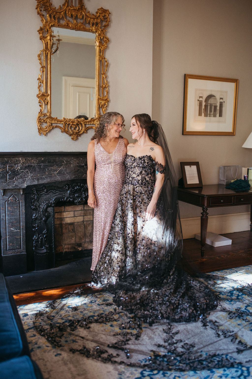 a quiet moment from Alissa and CJ's wedding