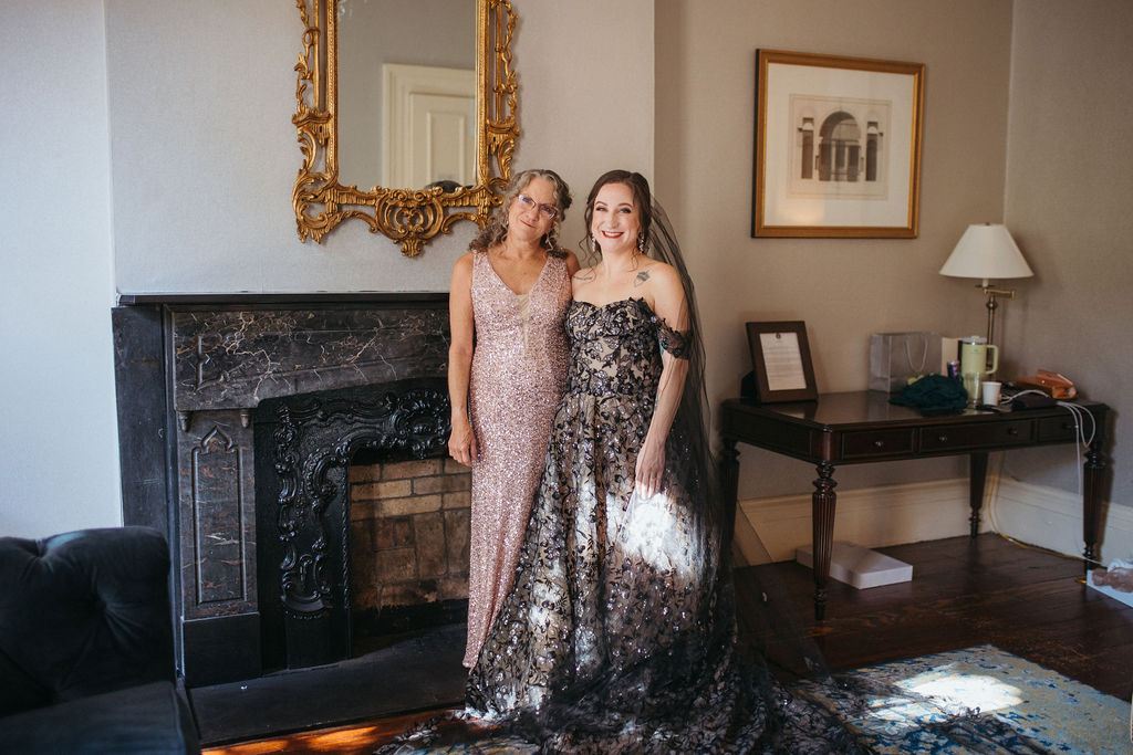 candid moment from Alissa and CJ's wedding day