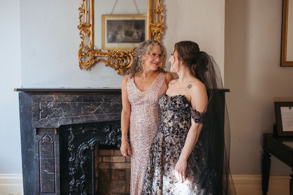 Alissa and CJ during their wedding celebration