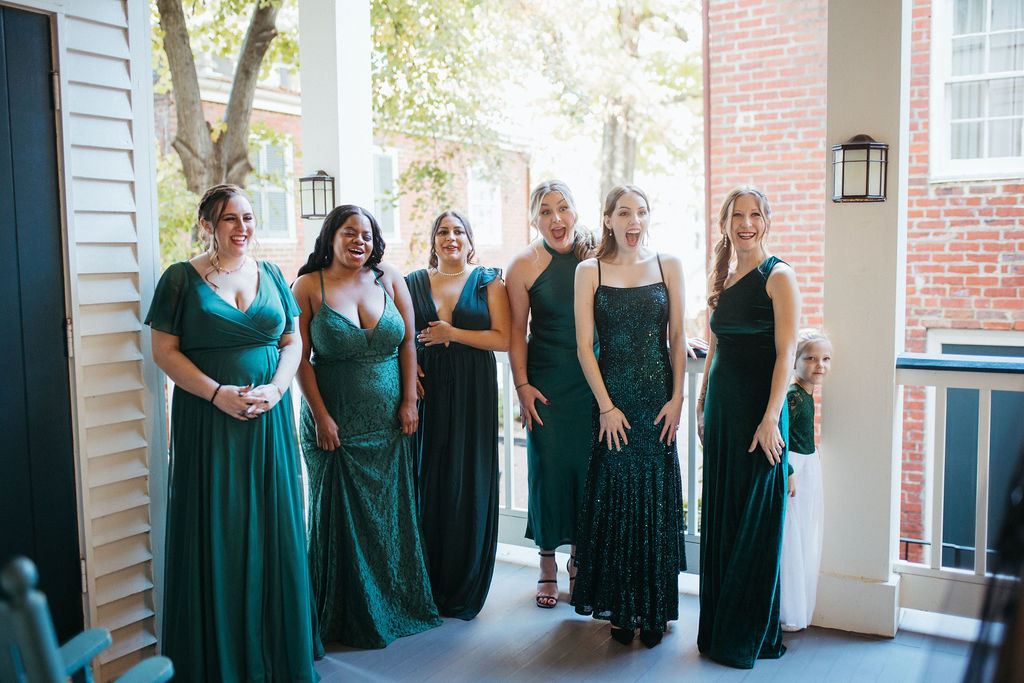 candid moment from Alissa and CJ's wedding day