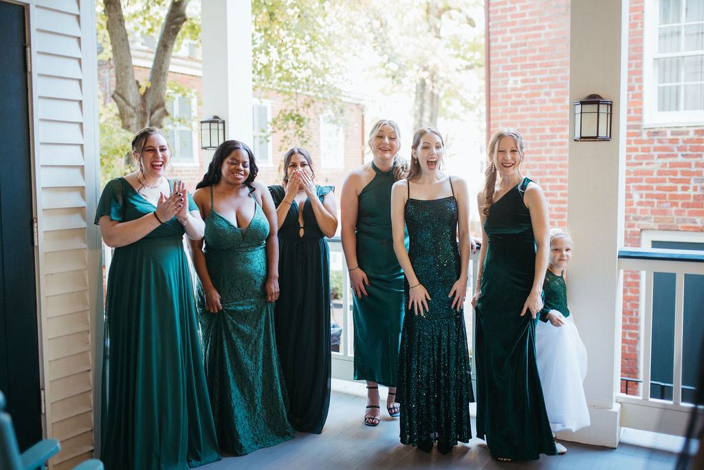 Alissa and CJ during their wedding celebration