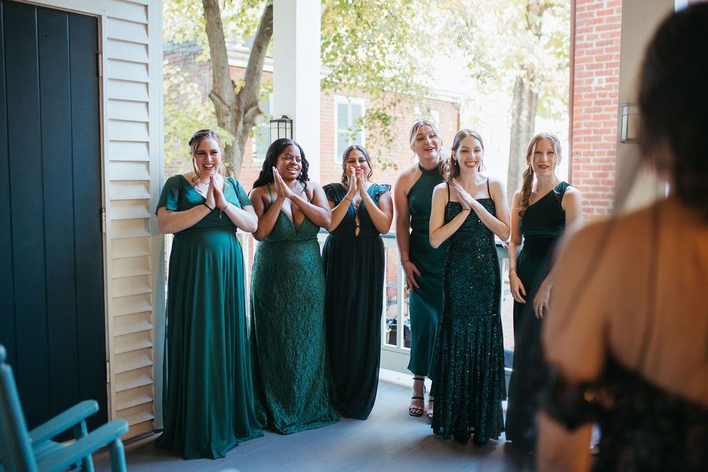 Alissa and CJ, captured candidly on their wedding day