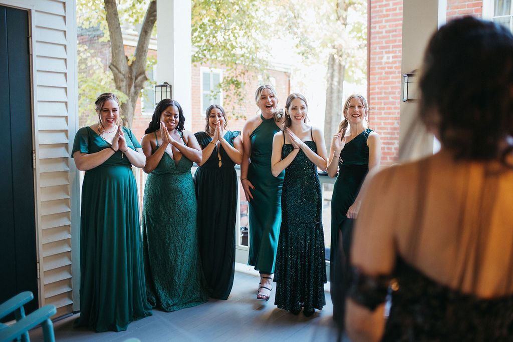 candid moment from Alissa and CJ's wedding day