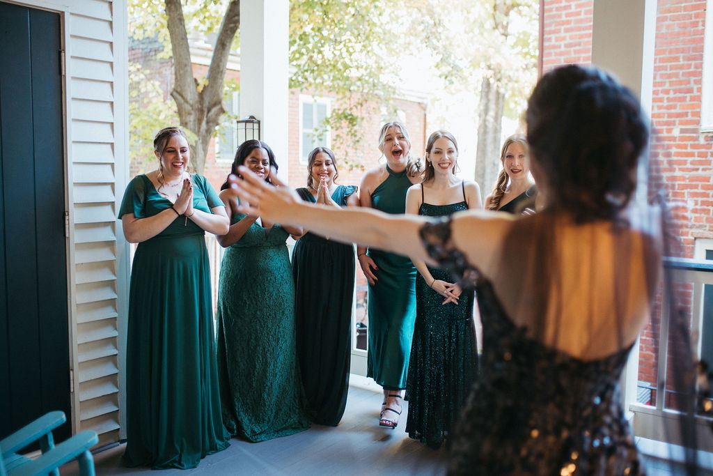 Alissa and CJ, captured candidly on their wedding day