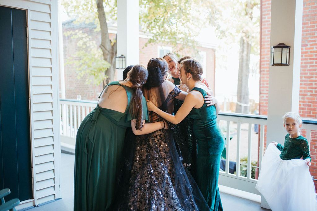 a quiet moment from Alissa and CJ's wedding