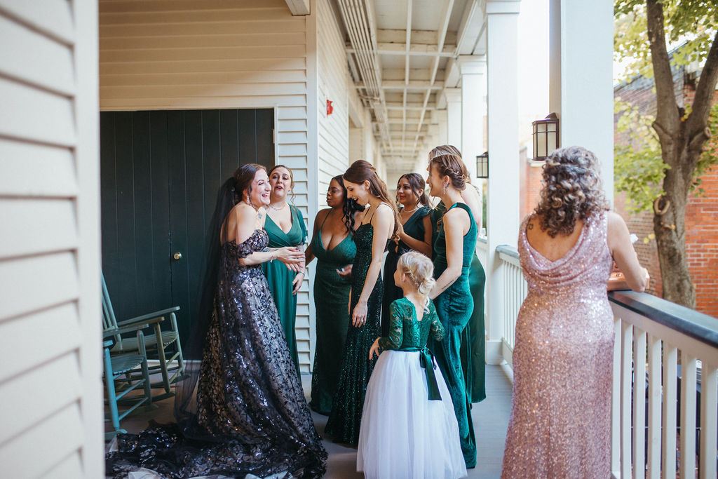 a quiet moment from Alissa and CJ's wedding