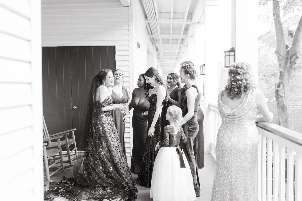 Alissa and CJ, captured candidly on their wedding day