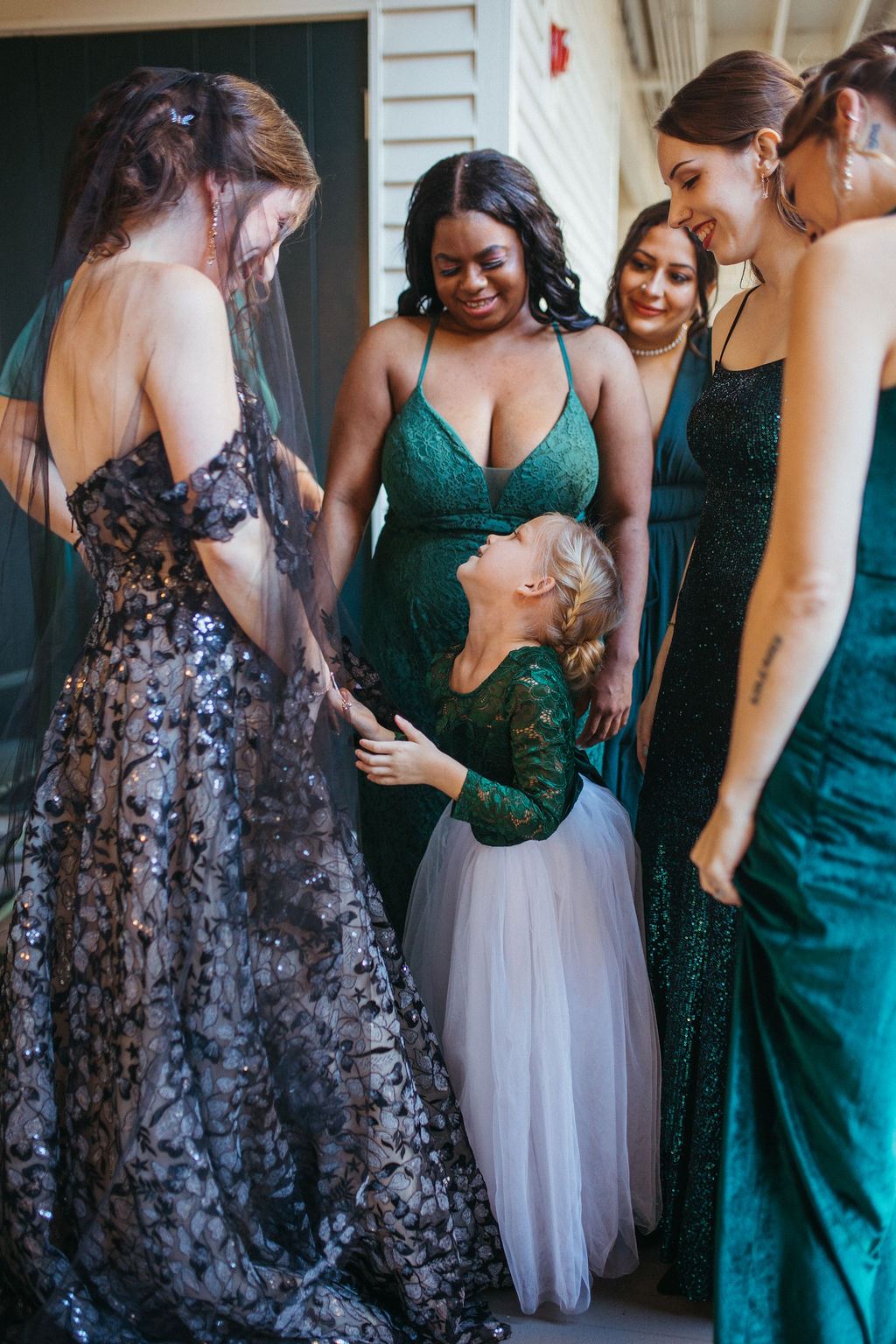 Alissa and CJ during their wedding celebration