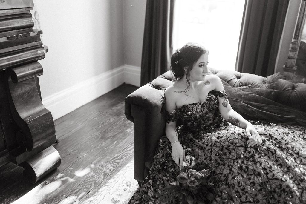 Alissa and CJ, captured candidly on their wedding day