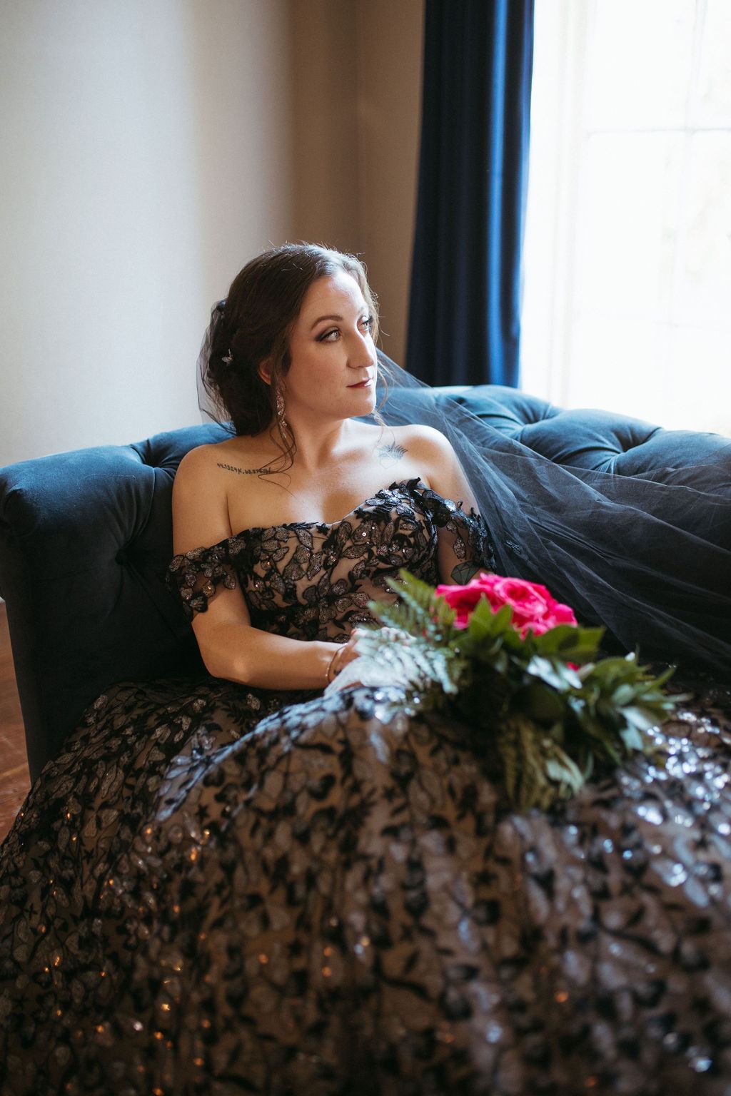 Alissa and CJ, captured candidly on their wedding day