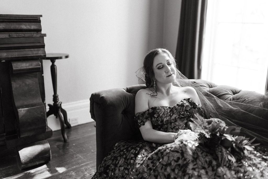 a quiet moment from Alissa and CJ's wedding