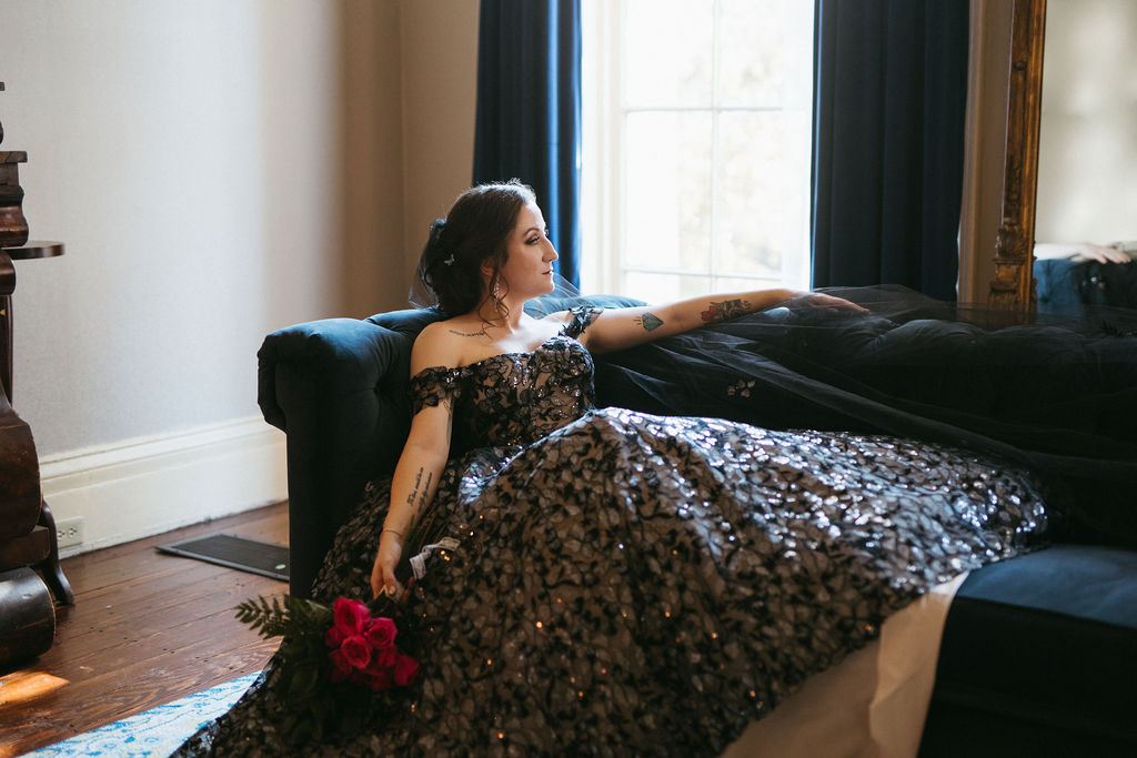 Alissa and CJ during their wedding celebration