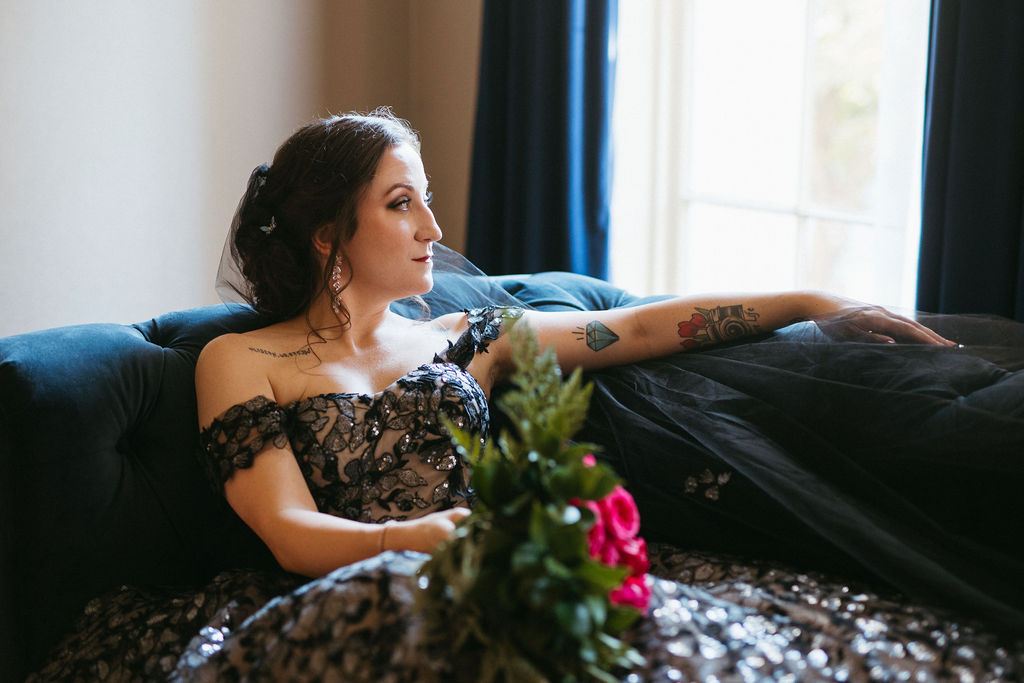 a quiet moment from Alissa and CJ's wedding