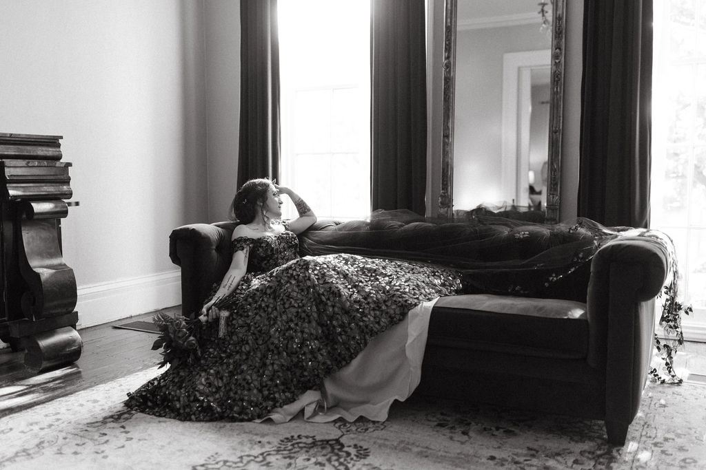 a quiet moment from Alissa and CJ's wedding