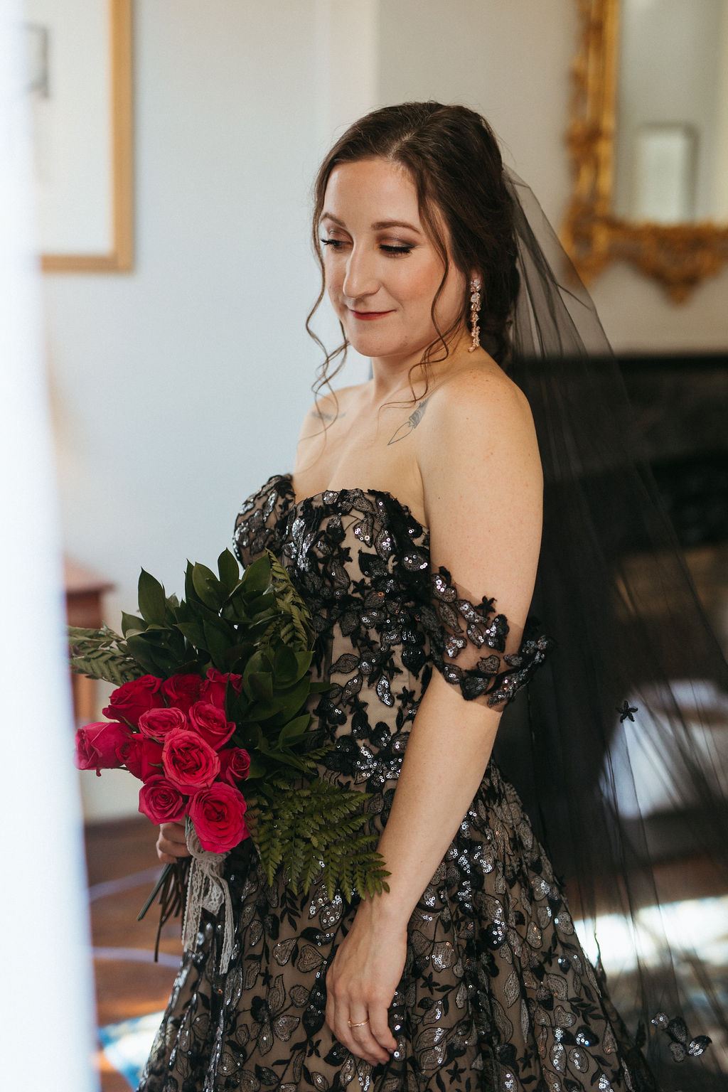 Alissa and CJ during their wedding celebration